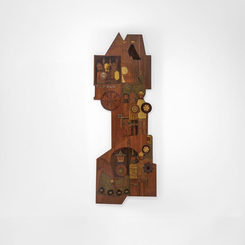 Emanuele Luzzati : Pannello da arredo navale.  - Asta Fine Design - Cambi Casa d'Aste
