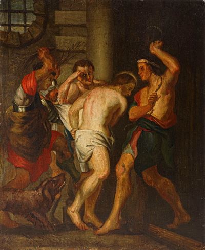 Flagellazione di Cristo, olio su tavoletta