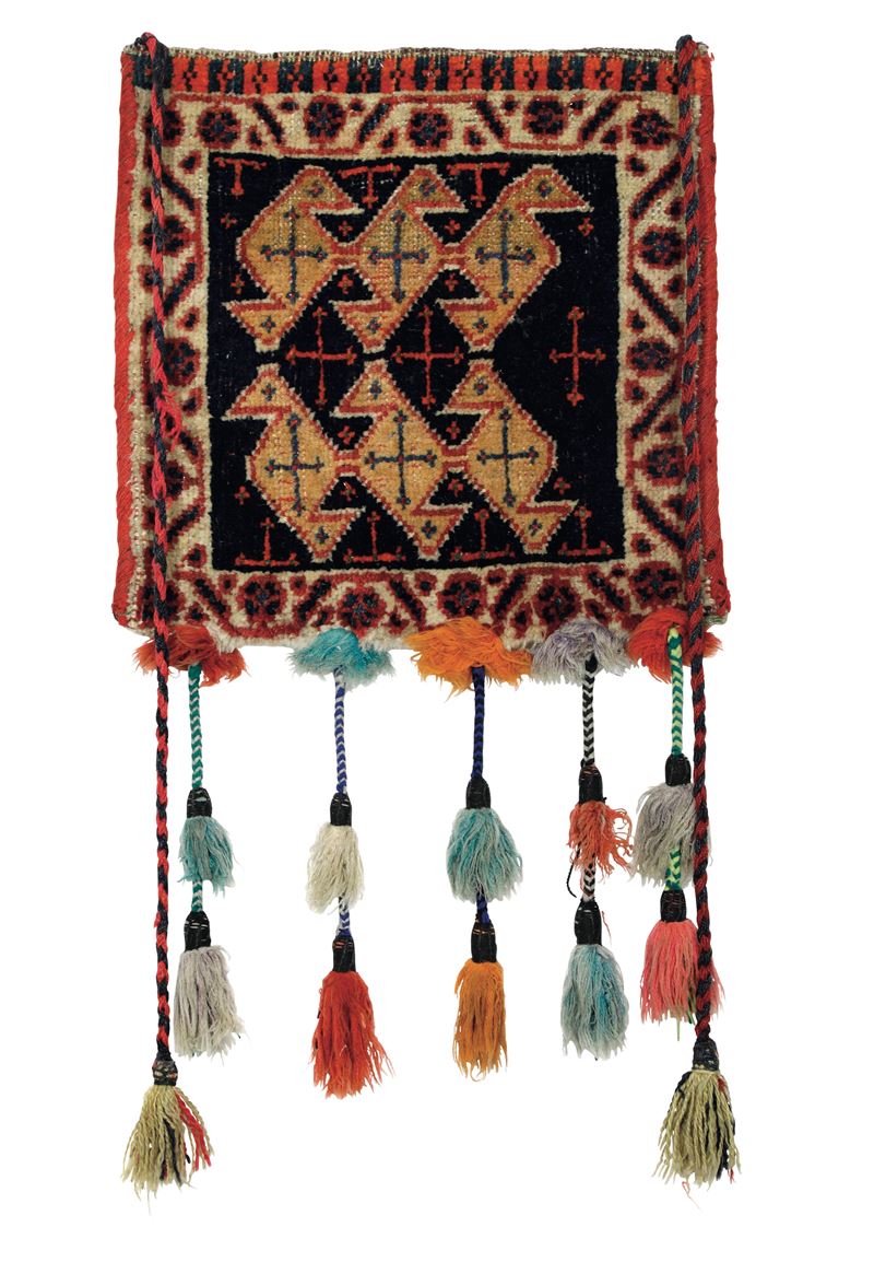 Piccola sacca Quasquai, sud Persia fine XIX inizio XX secolo  - Auction Antique carpets - Cambi Casa d'Aste