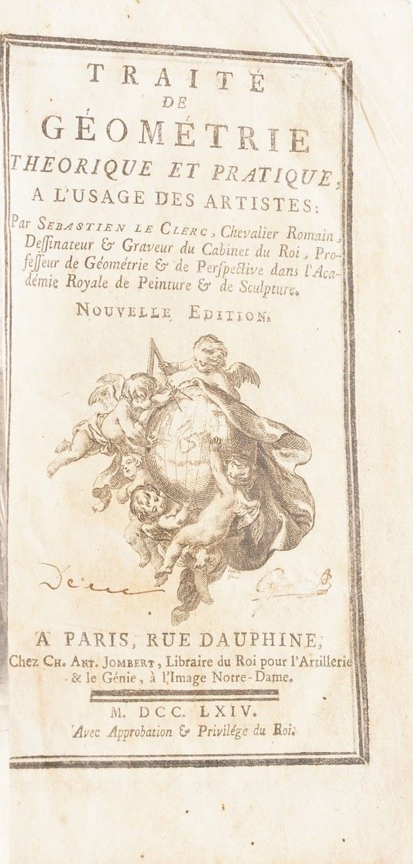 Le Clerc Sebastien Traitè de geometrie theorique et pratique... a Paris, Jombert, 1764. Nouvelle edition.