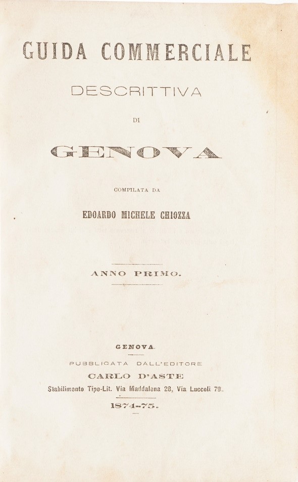Genova - Autori Vari Gazzetta di Genova, 1914-1917, Quattro Annate Complete Ben Legate; Gervasoni...