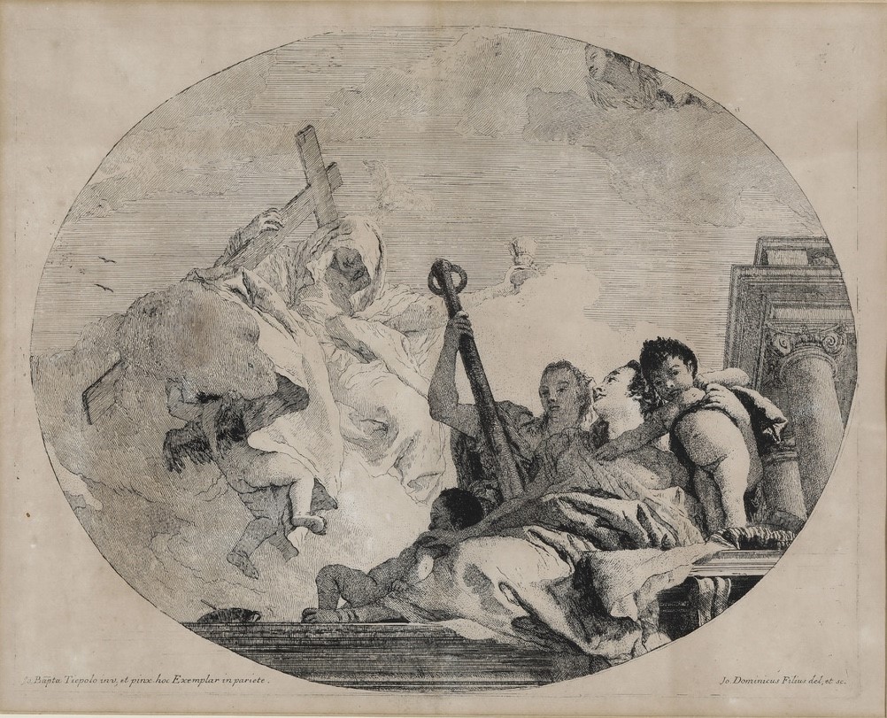 Tiepolo Giandomenico (venezia, 30 Agosto 1727 – Venezia, 3 Marzo 1804) le Tre Virtù Teologali... ...
