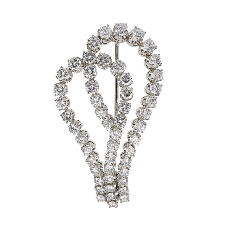 Spilla con diamanti taglio brillante  - Asta Vintage Jewellery - Cambi Casa d'Aste
