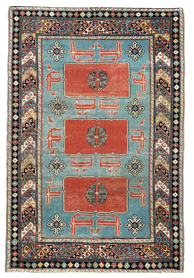 Tappeto Shirvan, Caucaso XIX secolo  - Asta Tappeti Antichi - Cambi Casa d'Aste