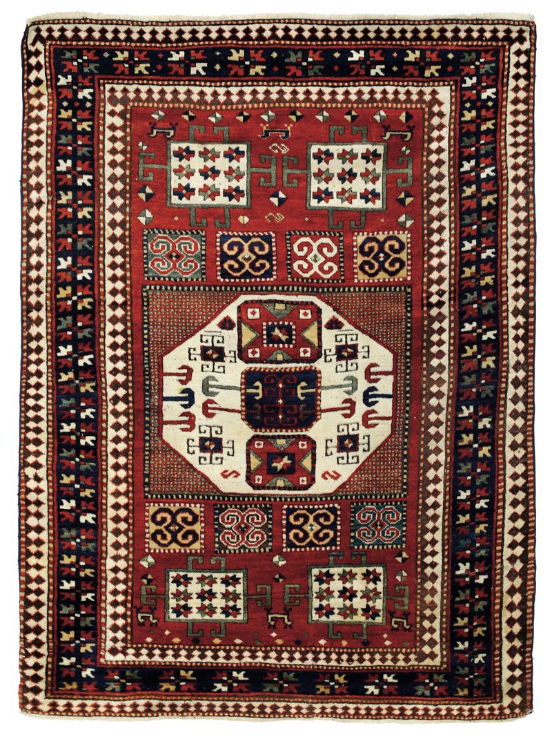 Tappeto Kazak Karachop, Caucaso XIX secolo  - Auction Antique carpets - Cambi Casa d'Aste