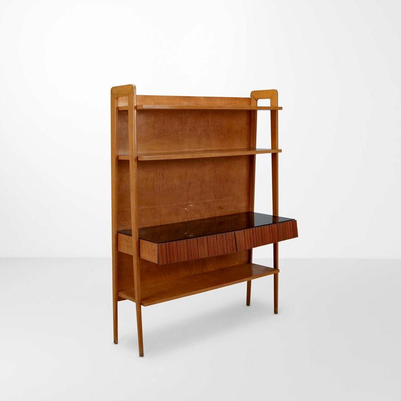 Libreria con piano scrittoio e cassetti.  - Asta Design - Cambi Casa d'Aste