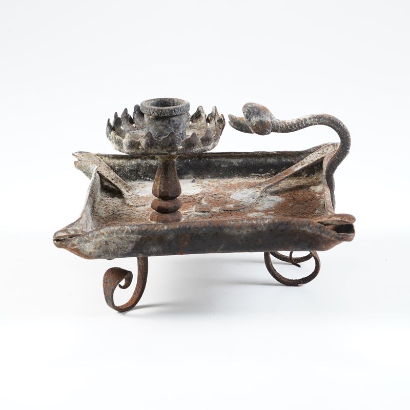 Antico porta candela in ferro  - Asta Scultura - Cambi Casa d'Aste