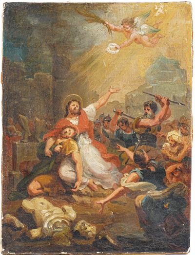 Scuola del XIX Secolo Scena di Martirio