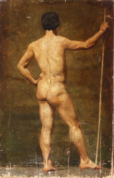 Scuola del XIX Secolo Nudo di Schiena