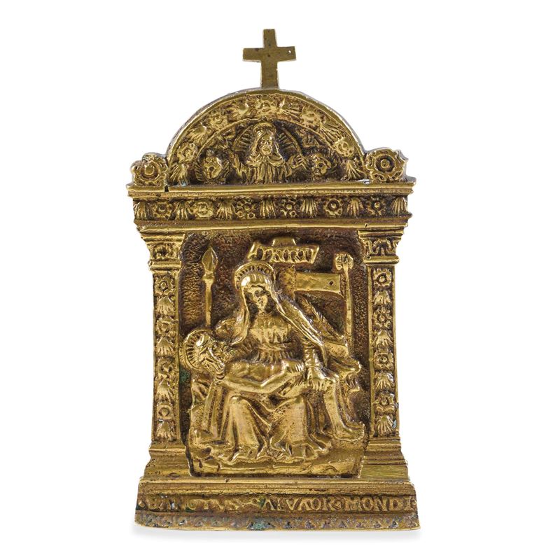 Pietà. Fonditore d'oltralpe del XVI-XVII secolo  - Asta Scultura e Oggetti d'Arte - Cambi Casa d'Aste