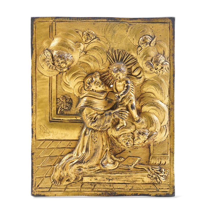 Sant'Antonio da Padova. Fonditore dell'Italia settentrionale, XVII secolo  - Asta Scultura e Oggetti d'Arte - Cambi Casa d'Aste