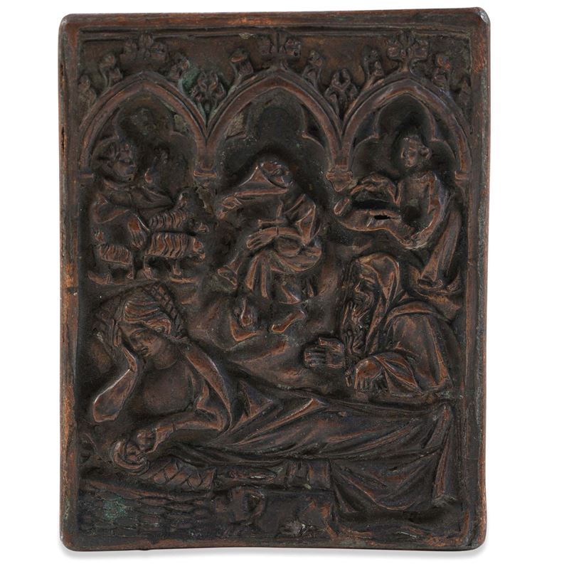 Natività. Fonditore d'oltralpe di ispirazione gotica  - Asta Scultura - Cambi Casa d'Aste