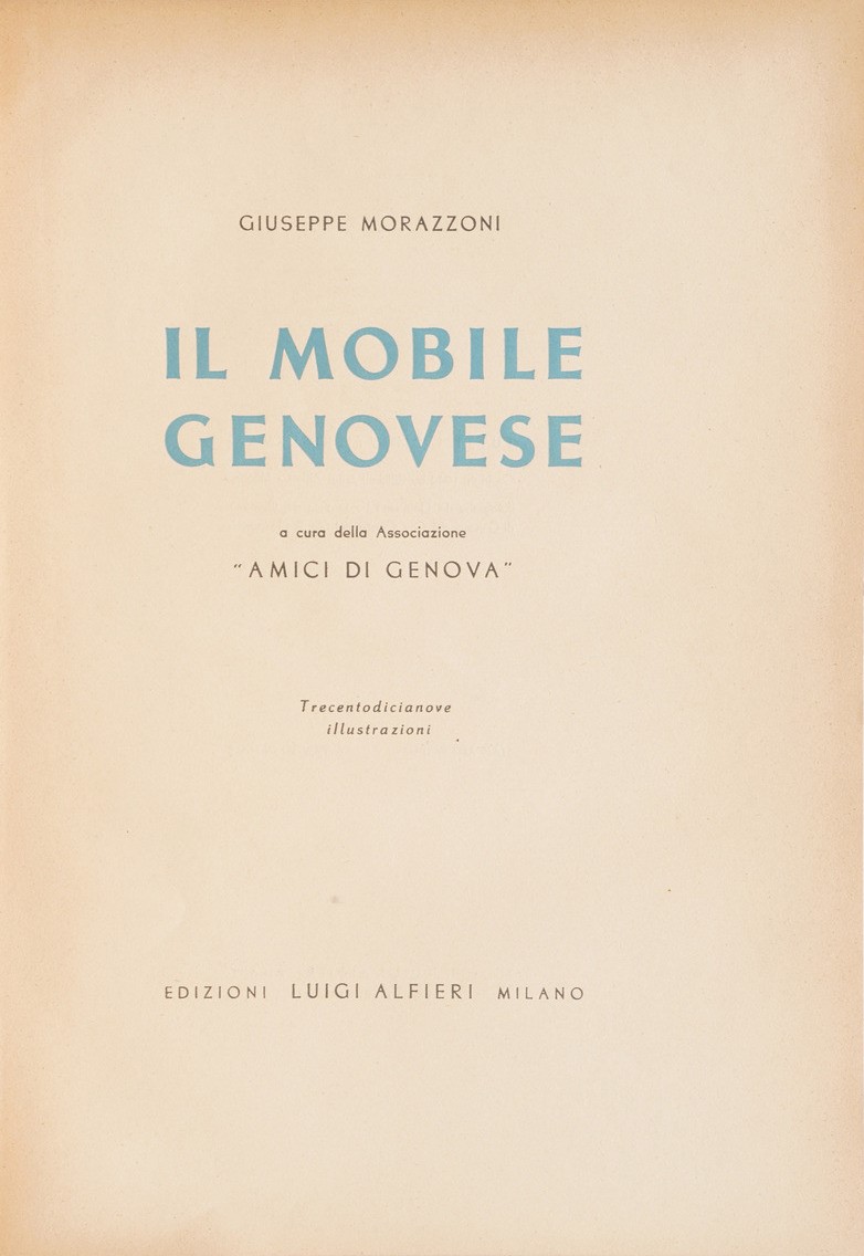 Morazzoni Giuseppe - Canonero Lelio il Mobile Genovese - Barocchetto Genovese