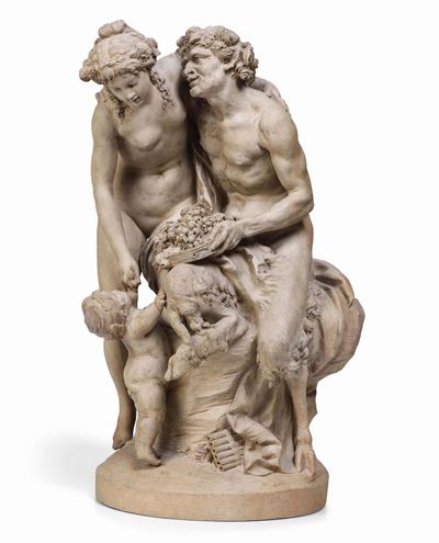 Satiro, Baccante e Fanciullo. da Clodion (1738-1814), Francia XIX Secolo