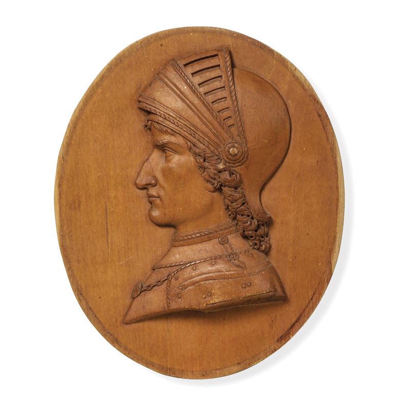 Testa di guerriero. Siena fine XIX secolo, reca iscrizione "Egidio Andrerani fece 1882 Siena"  - Asta Scultura e Oggetti d'Arte - Cambi Casa d'Aste