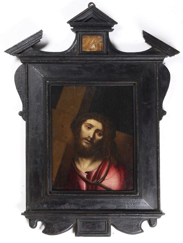 Scuola del XVI secolo Cristo portacroce