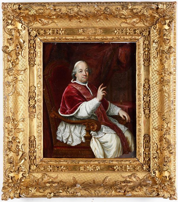 Scuola romana del XVIII secolo Ritratto di Pio VI