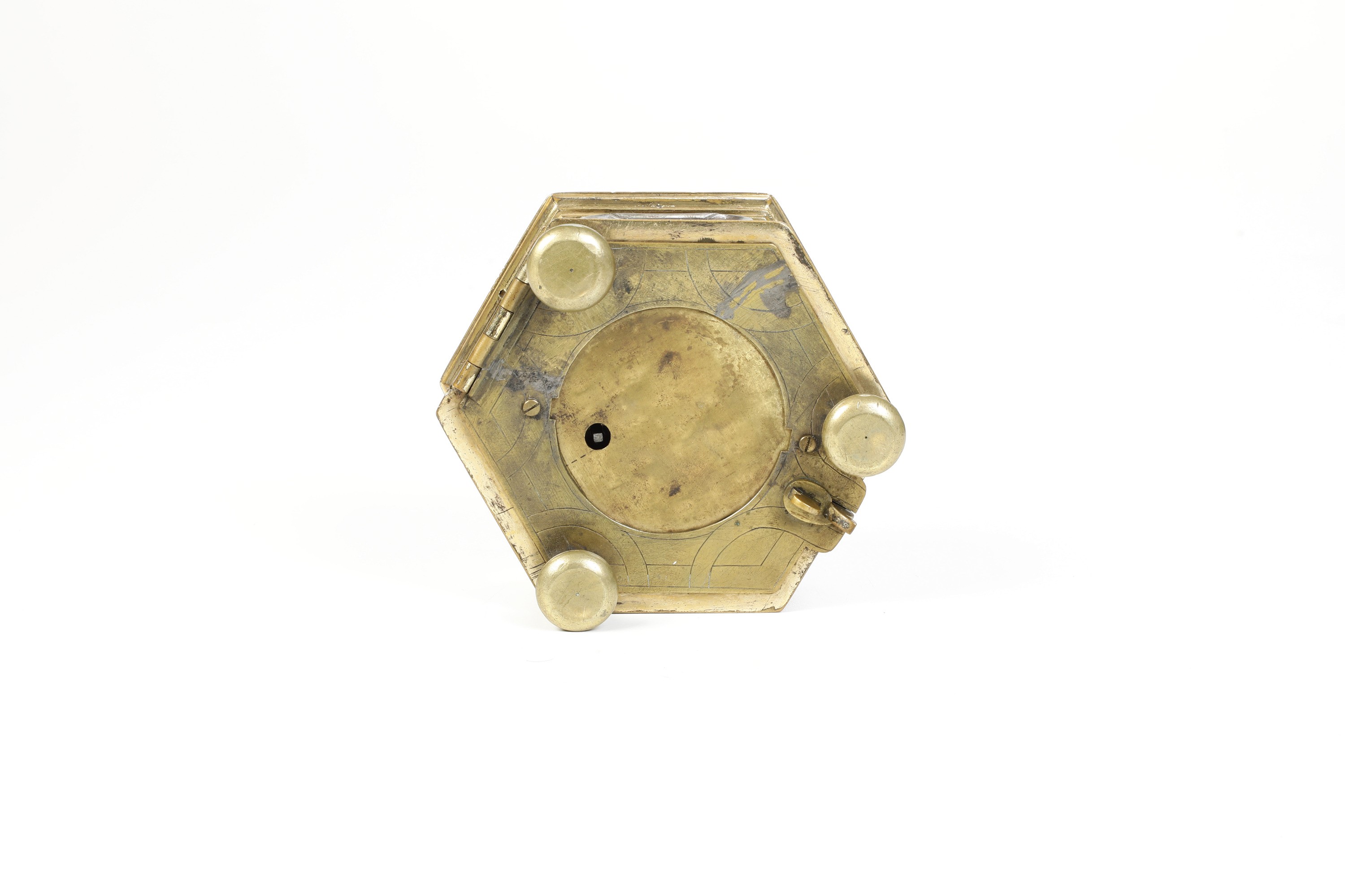 Orologio da Tavolo Esagonale. Cassa Probabilmente Germania XVII Secolo, Movimento del XIX Secolo