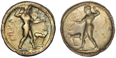 Bruttium - Caulonia. Nomos, 550-480 a.C.