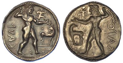 Bruttium - Caulonia. Nomos, 550-480 a.C.