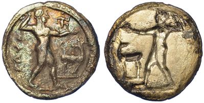 Bruttium - Caulonia. Nomos, 550-480 a.C.