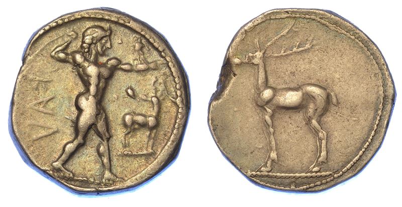 BRUTTIUM - CAULONIA. Nomos, 480-388 a.C.  - Auction Numismatics - Cambi Casa d'Aste