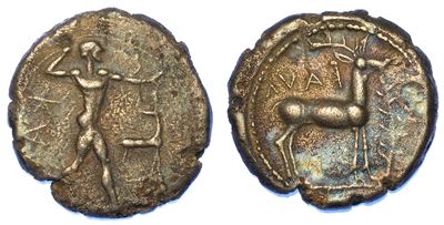 Bruttium - Caulonia. Nomos, 480-388 a.C.
