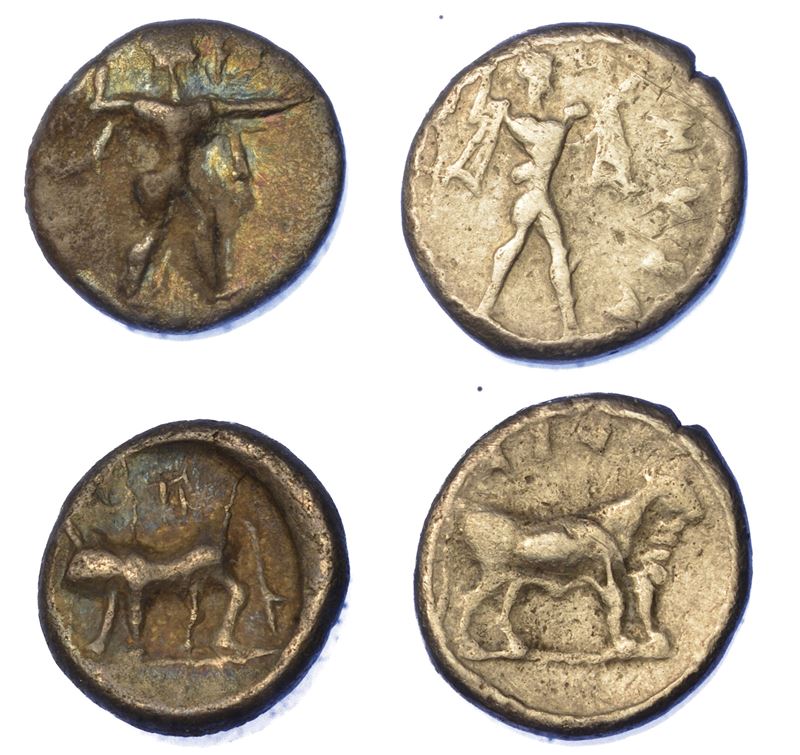 LUCANIA - SIBARI. Lotto di due monete.  - Auction Numismatics - Cambi Casa d'Aste