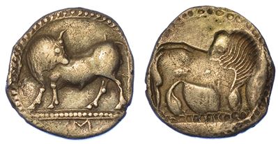 Lucania - Sibari. Terzo di Nomos, 550-510 a.C.