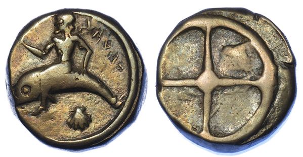 CALABRIA - TARANTO. Didracma, 480-450 a.C.