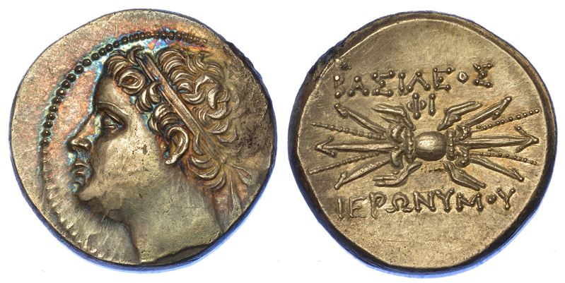 SICILIA - SIRACUSA. 10 litre, 215-214 a.C. (sotto la tirannide di Hieronymus).  - Auction Numismatics - Cambi Casa d'Aste