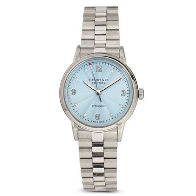 Orologio da Donna Ct60 in Acciaio, Movimento Automatico con Datario, Quadrante Azzurro Ghiaccio 3...