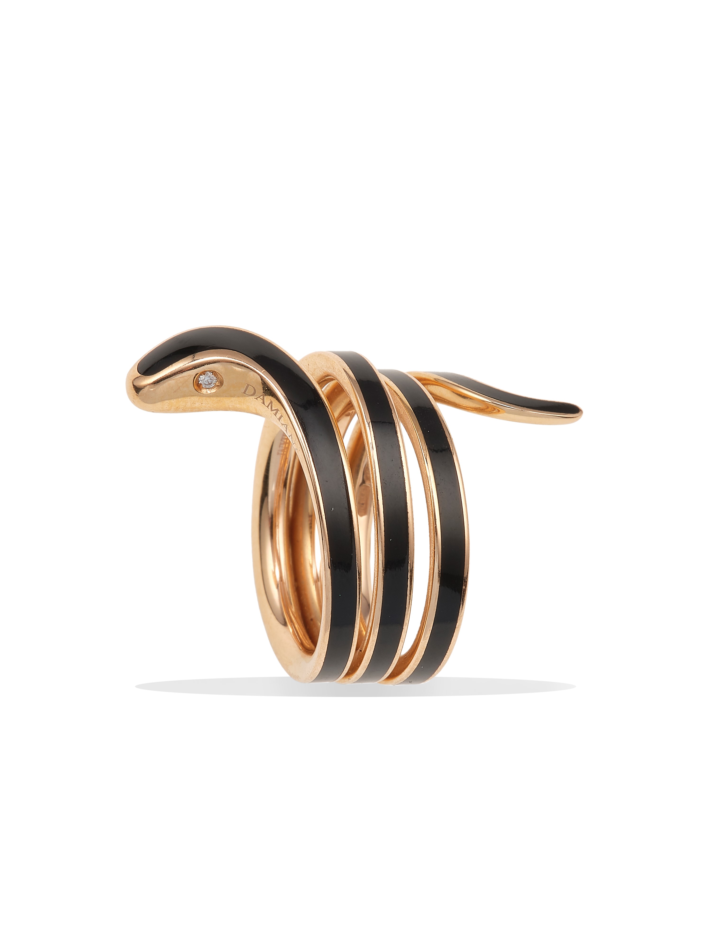 Damiani. Anello “eden” con Hybrid Ceramic Nera e Diamante