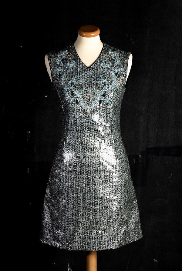 Louis Vuitton  abito color argento in lana e acrilico - codice identificativo n. RW181B HDL FEDB54 TG 34, difetti