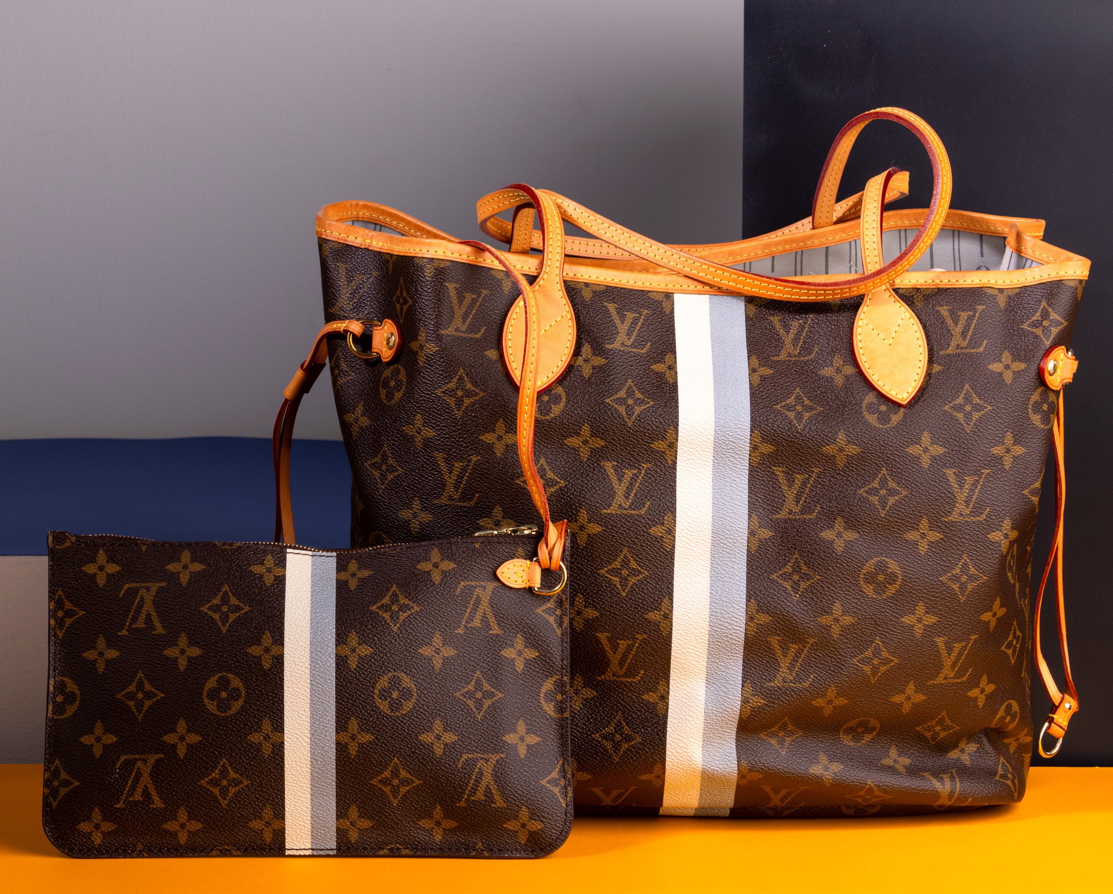 Louis Vuitton Borsa Neverfull in Tela Monogram con Bambino Abbinato, Sigle Ss, Difetti, in Buone ...