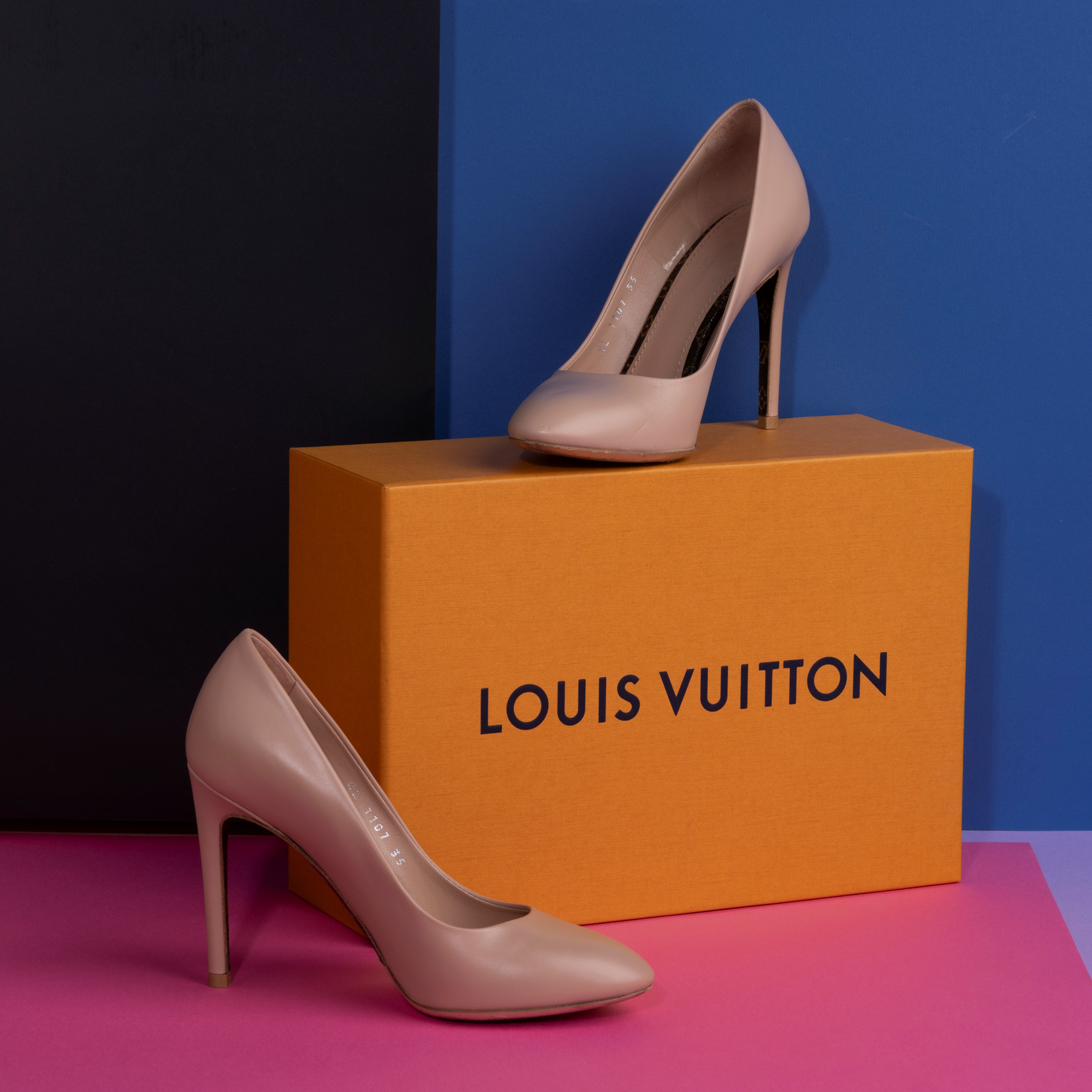 Louis Vuitton Decolleté in Pelle Rosa Tg 35, Difetti, Tacco 10, Oc