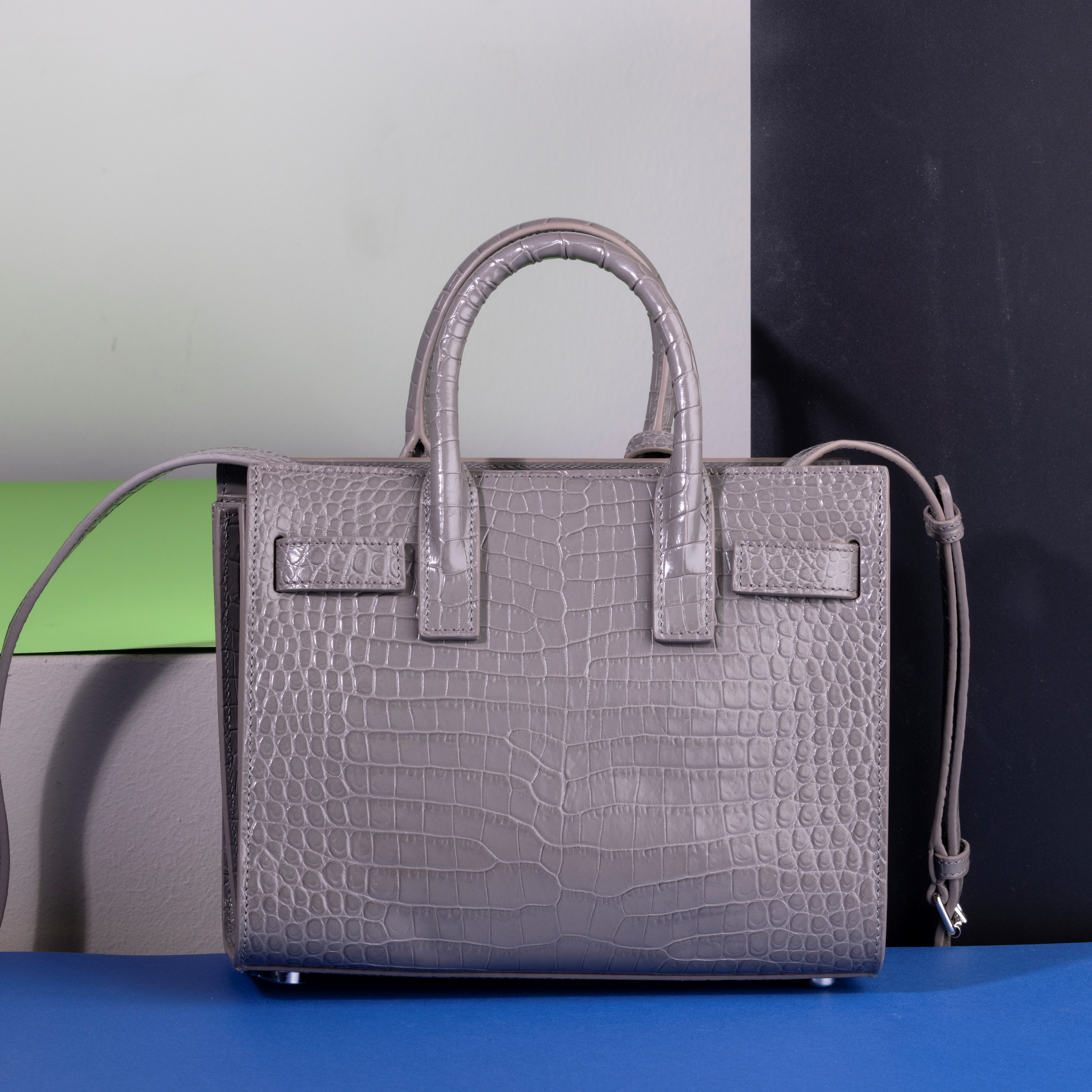 Saint Laurent Tote Bag in Pelle Lavorata con Tarcolla, Nos, Dustbag