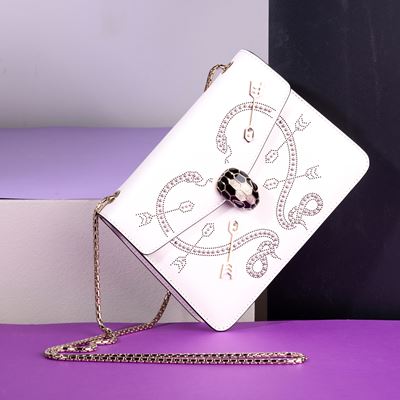 Bulgari Collezione “serpenti” in Pelle con Decorazioni e Borchie, Difetti, in Buone Condizioni, D...