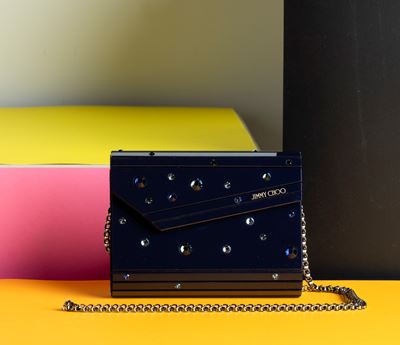 Jimmy Choo Candy Mya Pochette a Tracolla Rigida in Acrilico e Decorazioni, Difetti, in Ottime Con...