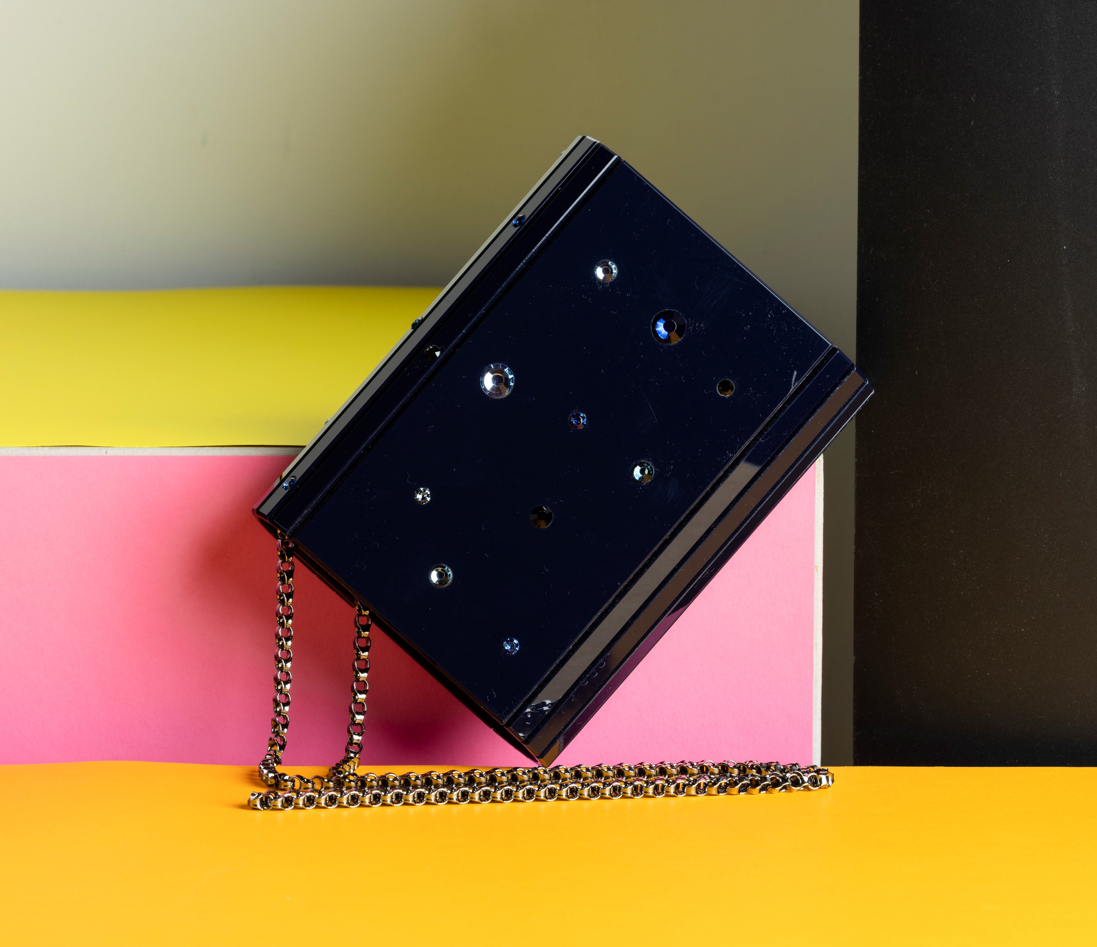Jimmy Choo Candy Mya Pochette a Tracolla Rigida in Acrilico e Decorazioni, Difetti, in Ottime Con...