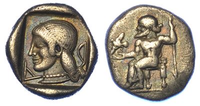 Arkadia - Lega Arcadica. Obolo, Circa 480-470 a.C. Kleitor.