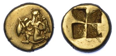 Misia - Cizico. Sesto di Statere in Elettro, 500-475 a.C.