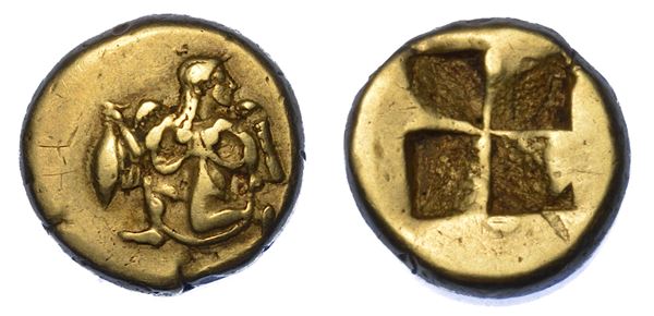 MISIA - CIZICO. Sesto di statere in elettro, 500-475 a.C.
