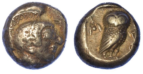 ATTICA - ATENE. Tetradracma, 530-500 a.C.