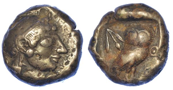 ATTICA - ATENE. Tetradracma, 510 a.C.