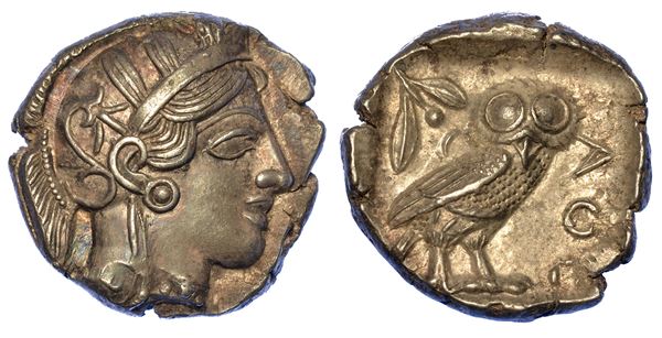 ATTICA  - ATENE. Tetradracma, 479-393 a.C.