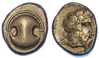 Beotia - Tebe. Statere, 425-395 a.C.