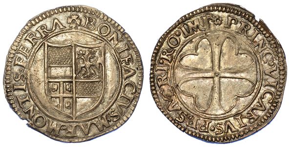 CASALE. BONIFACIO II PALEOLOGO, 1518-1530. Testone.