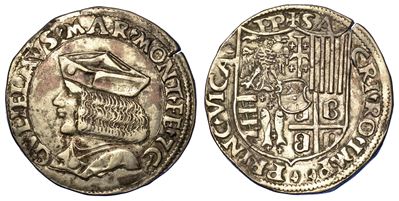 Casale. Guglielmo II Paleologo, 1494-1518. Testone.