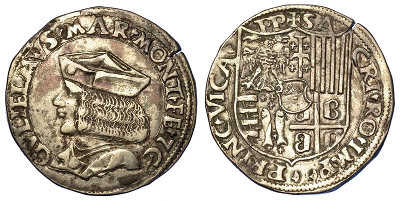 CASALE. GUGLIELMO II PALEOLOGO, 1494-1518. Testone.  - Auction Numismatics - Cambi Casa d'Aste